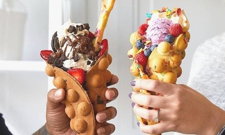 Sweet Crepe or Build Your Own Bubble Waffle Experience at Sugar Bae Cafe (Up to 21% Off). 4 Options Available.