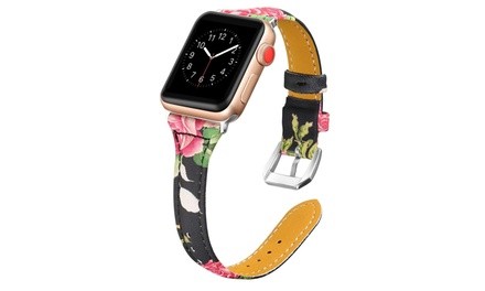 Posh Tech Thin Leather Bands for Apple Watch Series 1, 2, 3, 4, 5