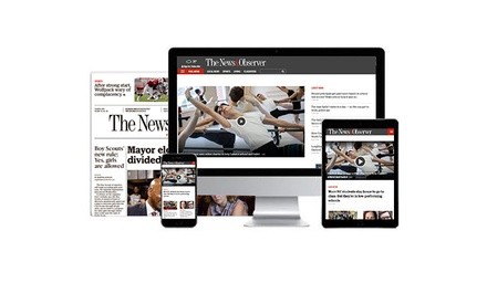 26- or 52-Week Sunday Home Delivery Subscription & Unlimited Digital Access from News & Observer (Up to 91% Off).