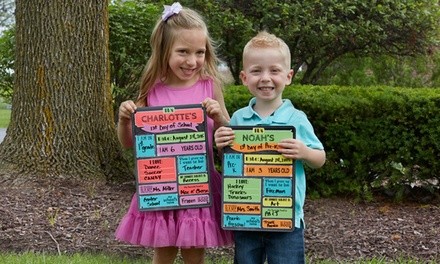 One Personalized First Day of School Dry-Erase Sign from Personalization Mall (Up to 54% Off)