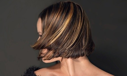 Haircut or Blowout with Color or Foil Highlights at Impressions Salon (Up to 52% Off) 