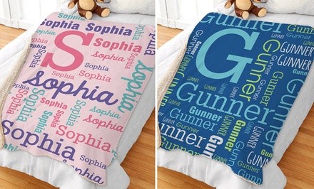 Personalized Kids' Sherpa Blankets from GiftsForYouNow.com (Up to 31% Off). Two Options Available. 