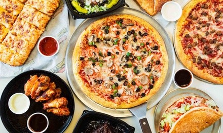 One Small, One Large, or Two Medium Pizzas with Three Cheeser Breads at Hungry Howie's (Up to 41% Off)