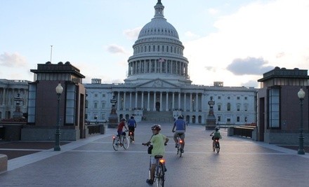 Book Now: Three-Hour Momuments at Night Bike Tour for One Adult or One Child at Unlimited Biking