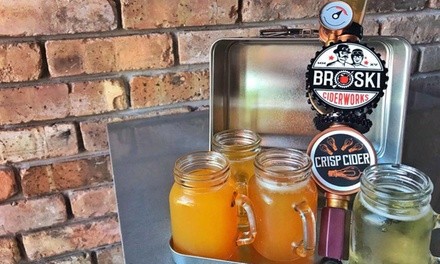 Sampler Flight and To-Go Pint for One or Two at Broski Ciderworks and Winery (Up to 32% Off)