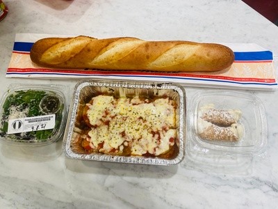 Pre-Made Eggplant or Chicken Parmesan Dinner for Two at The Italian Place, Takeout (Up to 27% Off)