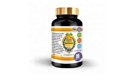 Multi Vitamins Including Vitamin A 100% Natural Non GMO Vegan