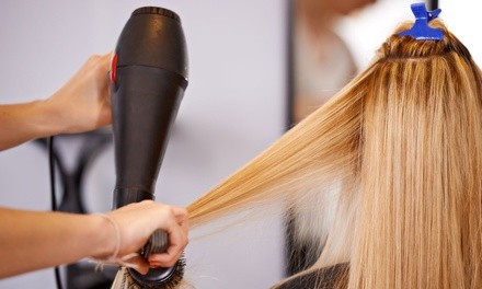 Up to 64% Off on Salon - Brazilian Straightening Treatment (Application) at glo beauty studio llc