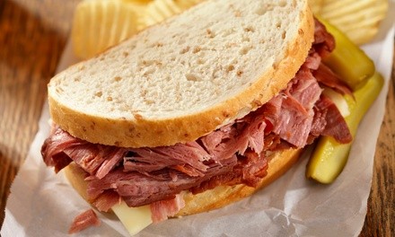 Food and Drink for Takeout or Dine-In at Pastrami on the Run (Up to 49% Off). Three Options Available.