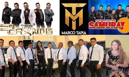 Group Bryndis, Samuray, Marco Tapio Y El Grupo Javi, Kaylanie Barrera on October 16 at 8 p.m.