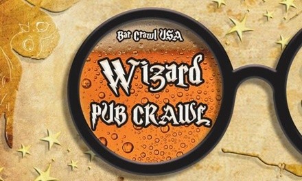 Crawl-Only or Wand-Crawl Admission to the Wizard Pub Crawl for One Person at Bar Crawl USA (Up to 20% Off)