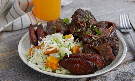 Food and Drink at MI Hungry BBQ & Jamaican Cuisine (Up to 27% Off). Two Options Available.