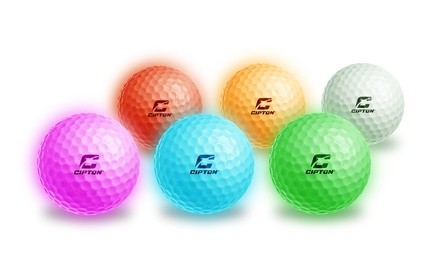 Cipton Illuminight LED Light Up Golf Balls, 6 Pack