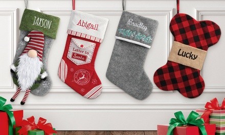 One, Two, Three, or Four Personalized Christmas Stockings from Personalized Planet (Up to 43% Off)