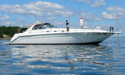 $579 for Two-Hour 55ft Sea Ray 50 Rental at Happy Hour Boat Rent ($998 Value)