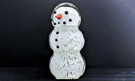 Glass Blown Ornament or Snowman Sculpting Workshop for One, or Both at Slow Burn Glass (Up to 65% Off)