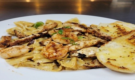 Food and Drink at 6 Klicks Cafe, Takeout and Dine-In if Available (Up to 25% Off). Two Options Available.