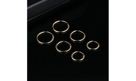 14K Gold Hoop Earrings Set of 3 Sizes