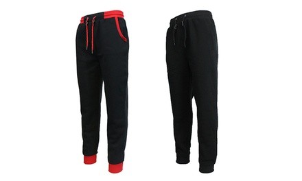 Men's Slim-Fit Fleece Jogger Pants (2-Pack) (Size XXL)