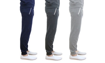 Men's French Terry Joggers with Zipper Pockets (3-Pack) (Size XL)