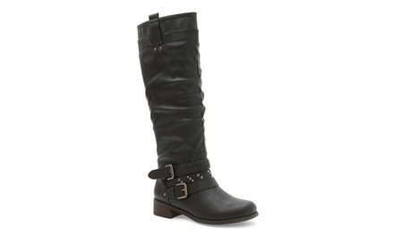 XOXO Women's Knee-High Boot with Wide Calf Option (Sizes 8 & 8.5)