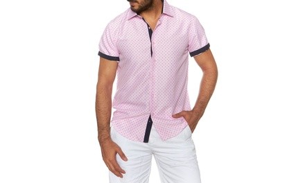 Suslo Couture Men's Button-Down Short-Sleeve Shirts (Size L)
