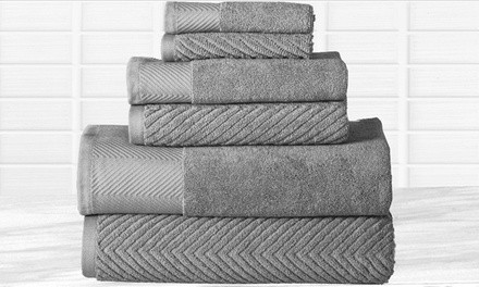 Elegance Spa 100% Egyptian Cotton Jacquard Towel Set (6-Piece)