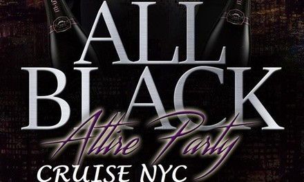 All Black Attire Yach for One or Two from NYC Cruises (Up to 81% Off). 8 Options Available.