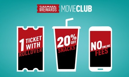 Movie Club Membership for One, Three, or Six Months at Cinemark (Up to 16% Off)