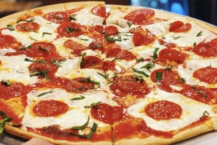 Thin or Round Cheese Pizza with Salad and Soda at Brooklyn Boys Pizza, Takeout (Up to 44% Off)