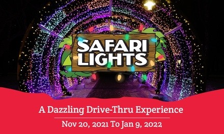 Drive-Thru Admission to Safari Lights at Safari Niagara- Save $10 on Select Mondays or Tuesdays