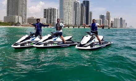 One- or Two-Hour Jet Ski Rental from Jet Ski 305 (Up to 86% Off). Four Options Available.