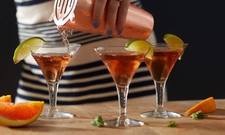 Food and Drinks or Martini Making at Copper Still Martini Bar & Lounge (Up to 42% Off). Four Options Available.