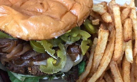 Vegan Burgers for Dine-In or Takeout from Vegan Crave Burgers & Bakery (Up to 36% Off). Two Options Available.