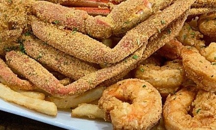 Seafood for Takeout and Dine-In When Available at Crawling Crab (Up to 33% Off). Two Options Available.