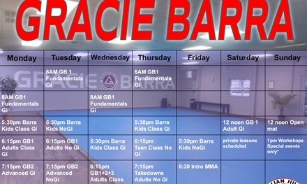 Up to 52% Off on Martial Arts Training at Gracie Barra Murfreesboro