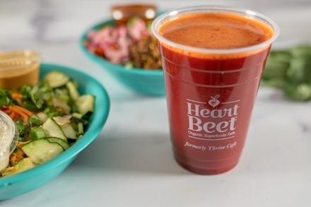 Juice Cleanse & $18 for $25 Toward Products at HeartBeet Organic Superfoods Cafe (Up to 28% Off)