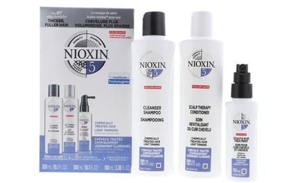 Nioxin System 5 Trio:Shampoo 10.1 oz , Conditioner 10.1 oz ,  Treatment 3.38 oz