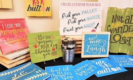 $52 for Wood Sign Painting Experience at Live Laugh Love Art Portland  ($69 Value) 