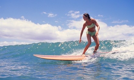 Three-Hour Introductory Surf Lesson for One or Two at Adventure Out (Up to 39% Off)