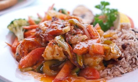 Food and Drink at Exotic Tastez, Takeout and Dine-In (When Available) (Up to 33% Off). Two Options Available.