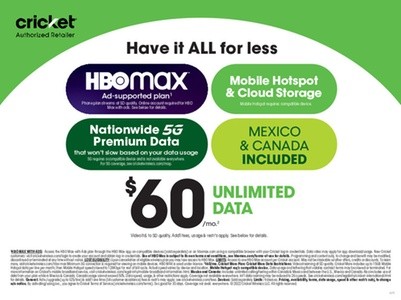 Up to 50% Off on Cell Phone Plan / Minutes at Cricket Wireless Authorized Retailer