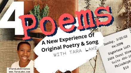 4 Poems: A New Experience of Original Poetry & Song - Sunday, Mar 20, 2022 / 4:30pm