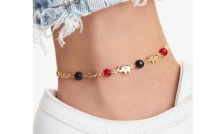 18k Gold-filled Elephant Anklet Bracelet