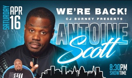 Charm City Comedy Series: Antoine Scott  on April 16 at 8:30 p.m.