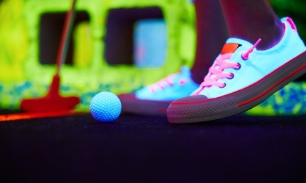 Three Games of Glow-in-the-Dark Mini Golf for One, Two, Four, or Six at Lunar Golf (Up to 62% Off) 