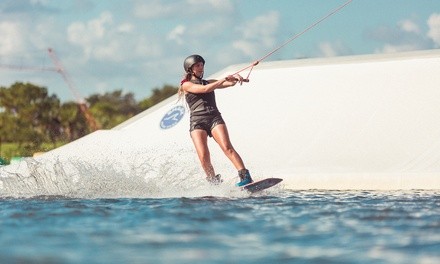  Kneeboard or Cable Wakeboarding Pass ​for 1 or 2 with Gear at Shark Wake Park 561 (Up to47% Off). 4 Options