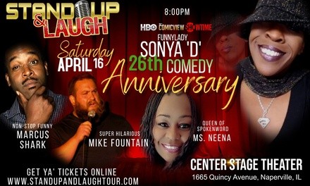 Stand Up & Laugh Comedy Show on Saturday, April 16 at 8 p.m.