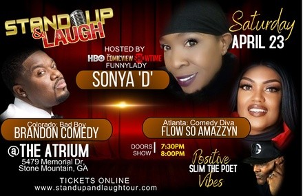 Stand-Up and Laugh Comedy Jam - Saturday, Apr 23, 2022 / 8:00pm