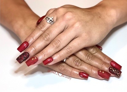 Full Set of Dip/Acrylic Nails with One Color on Short, Medium, or Long Nails at MLX Beauty (Up to 31% Off)